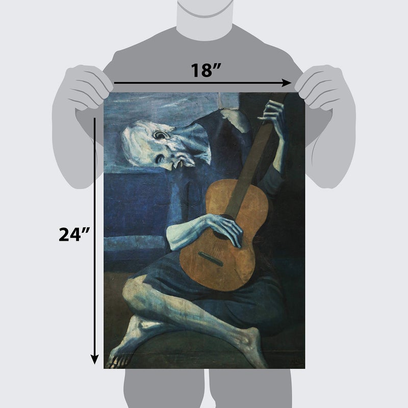 Palace Learning The Old Guitarist by Pablo Picasso Poster Print 1903 - LAMINATED - Old Man with Guitar Wall Art - 18" x 24" - Image 3